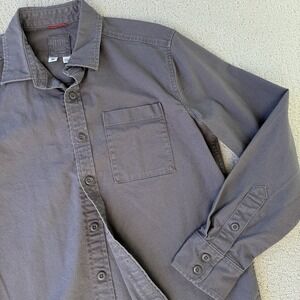 Topo Designs Dirt Shirt Men's M Black Heavy Cotton Utility Workwear Button  $129